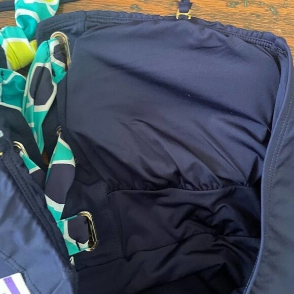 🆕️Trina Turk MADE IN THE SHADE BANDEAU ONE PIECE SWIMSUIT Sz 6 - Picture 13 of 16